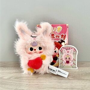 Baby Three Mini Cupid Plush Pendant - Happy Kitty (Pink)